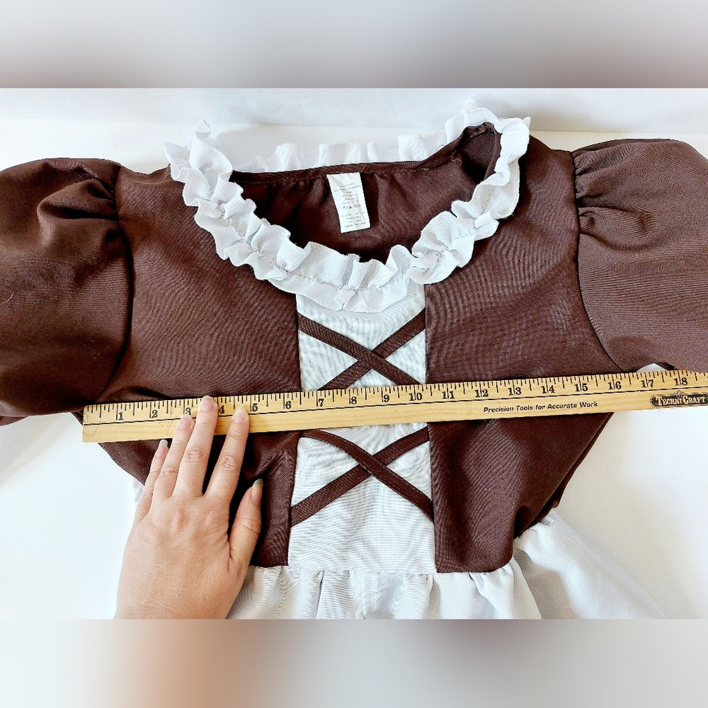 Thanksgiving Costume Colonial Pilgrim Dress size youth large Halloween Theater - Picture 4 of 5